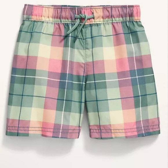Old Navy Other - Old Navy Boys Plaid Swim Trunks - Swimsuit Shorts with Elastic Waistband